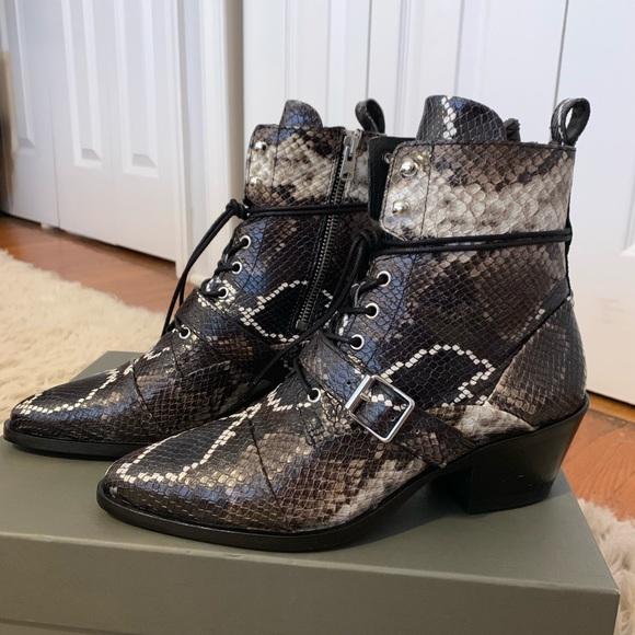 all saints snakeskin boots